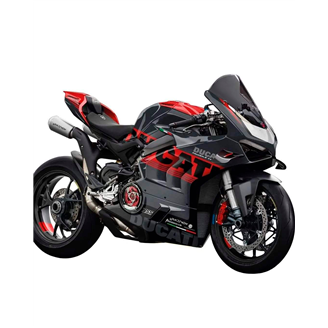 Painted street fairings in abs compatible with Ducati Panigale V4 V4S for Akrapovic exhaust 2020 -2021 - MXPCAV16590