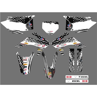 Kit Autocollants compatible avec per HONDA CRF 230 2015 - 2020 - MXPKAD16782