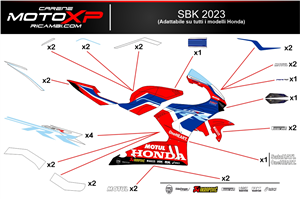 Kit de pegatinas compatible con Honda Cbr 600 RR 2013 - 2019 - MXPKAD16898