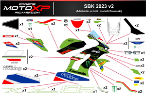 Kit adesivi compatibile con Kawasaki Zx10R 2016 - 2020 - MXPKAD16910