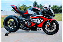 Carenage abs pour la roue avec peinture compatible avec Ducati Panigale V4R pour Akrapovic Échappement - MXPCAV16988