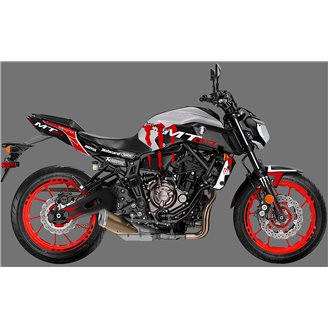 Aufkleber Satz kompatibel mit per YAMAHA MT 07 2018 - 2020 - MXPKAD15984