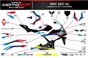 Kit de pegatinas compatible con Bmw S 1000RR 2023 - 2024 - MXPKAD17016