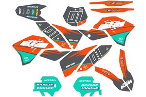 Kit Autocollants compatible avec per KTM EXC EXC-F 125 200 250 450 2008 - 2011 - MXPKAD13980