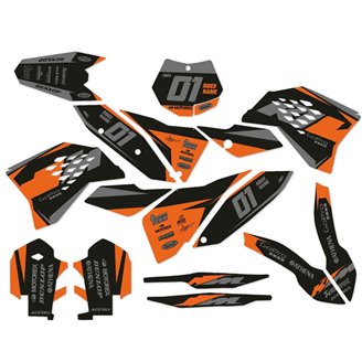 Aufkleber Satz kompatibel mit per KTM EXC EXC-F 125 200 250 450 2008 - 2011 - MXPKAD13977