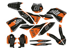 Kit adesivi compatibile con per KTM EXC EXC-F 125 200 250 450 2008 - 2011 - MXPKAD13977
