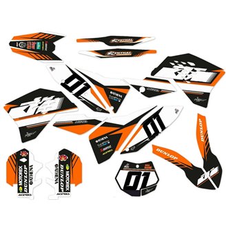 Kit adesivi compatibile con per KTM EXC EXC-F 125 200 250 450 2008 - 2011 - MXPKAD14003