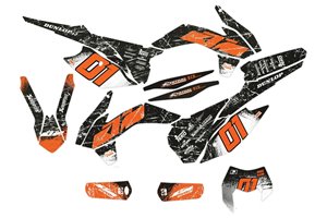 Kit Autocollants compatible avec per KTM EXC EXC-F 125 200 250 350 450 2012 - 2013 - MXPKAD14103