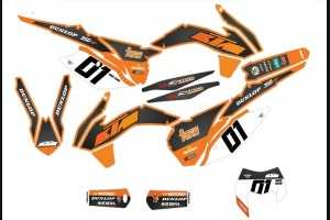Kit adesivi compatibile con per KTM EXC EXC-F 125 200 250 300 350 450 2014 - 2015 - MXPKAD14025
