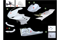 Aprilia RSV 4 2013-2020 / conversión RSV4 2021-2024 - Juego completo racing 8 piezas - MXPCRD17023