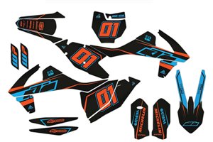 Kit adesivi compatibile con per KTM EXC EXC-F 125 200 250 300 350 450 2016 - MXPKAD14408