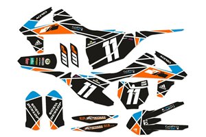 Kit adesivi compatibile con per KTM EXC EXC-F 125 200 250 300 350 450 2016 - MXPKAD14085