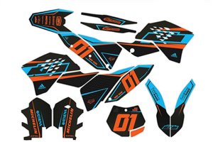 Sticker set compatible with per KTM SX 125 200 250 300 350 450 2007 2010 - MXPKAD14389