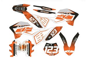 Kit Autocollants compatible avec per KTM SX 125 200 250 300 350 450 2007 2010 - MXPKAD14385