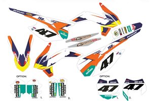 Kit adesivi compatibile con per KTM SX 125 200 250 300 350 450 2013 2016 - MXPKAD14403