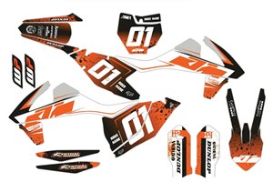 Kit adesivi compatibile con per KTM SX 125 200 250 300 350 450 2017 2018 - MXPKAD14406