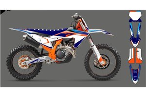Kit adesivi compatibile con per KTM SX 125 150 SXF XC XCF 250 300 350 450 2023 - MXPKAD16063