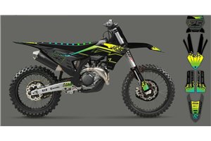 Kit Autocollants compatible avec per KTM SX 125 150 SXF XC XCF 250 300 350 450 2023 - MXPKAD16064