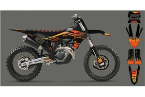 Kit Autocollants compatible avec per KTM SX 125 150 SXF XC XCF 250 300 350 450 2023 - MXPKAD16067
