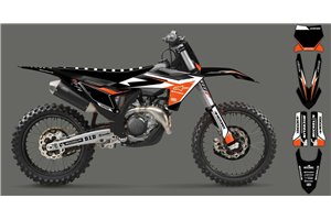 Kit adesivi compatibile con per KTM SX 125 150 SXF XC XCF 250 300 350 450 2023 - MXPKAD16071