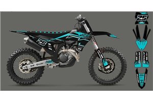 Kit Autocollants compatible avec per KTM SX 125 150 SXF XC XCF 250 300 350 450 2023 - MXPKAD16072