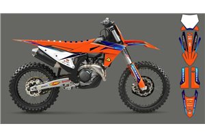 Kit adesivi compatibile con per KTM SX 125 150 SXF XC XCF 250 300 350 450 2023 - MXPKAD16075