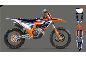 Kit adesivi compatibile con per KTM SX 125 150 SXF XC XCF 250 300 350 450 2023 - MXPKAD16077