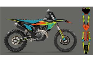 Kit adesivi compatibile con per KTM SX 125 150 SXF XC XCF 250 300 350 450 2023 - MXPKAD16080