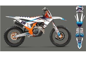 Kit adesivi compatibile con per KTM SX 125 150 SXF XC XCF 250 300 350 450 2023 - MXPKAD16082