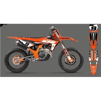 Kit adesivi compatibile con per KTM SX 125 150 SXF XC XCF 250 300 350 450 2023 - MXPKAD16083