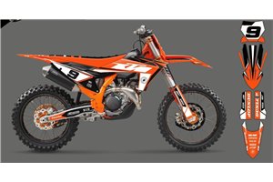Kit adesivi compatibile con per KTM SX 125 150 SXF XC XCF 250 300 350 450 2023 - MXPKAD16083