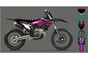 Kit adesivi compatibile con per KTM SX 125 150 SXF XC XCF 250 300 350 450 2023 - MXPKAD16086