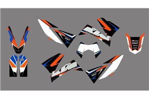 Kit adesivi compatibile con per KTM LC4 640 SUPERMOTO 2005 - MXPKAD13796