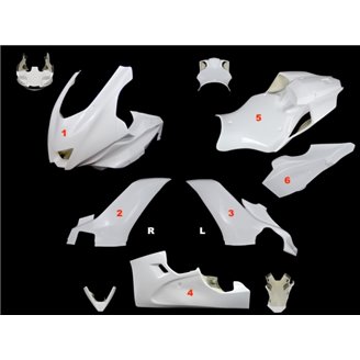 Race Package Yamaha R6 2017 - 2023 : racing fairings + Fasteners - MXPCRD11596