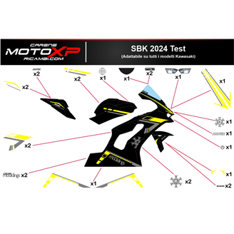 Kit adesivi compatibile con Kawasaki Zx10R 2021 - 2024 - MXPKAD17050