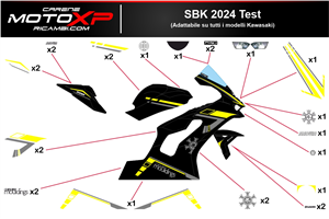 Aufkleber Satz kompatibel mit Kawasaki Zx10R 2011 - 2015 - MXPKAD17052