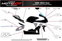 Sticker set compatible with Yamaha R1 2020 - 2024 - MXPKAD17054