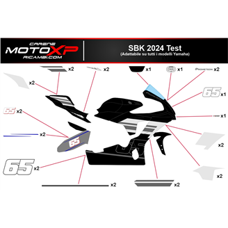Sticker set compatible with Yamaha R6 2017 - 2024 - MXPKAD17056