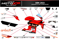 Kit Autocollants compatible avec Ducati Panigale V2 2020 - 2023 - MXPKAD16512