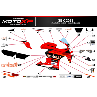 Kit adesivi compatibile con Ducati Panigale V2 2020 - 2023 - MXPKAD16512