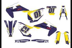 Kit de pegatinas compatible con per HUSQVARNA TC 125/250 - FC 250/350/450 2019 - 2022 - MXPKAD14075