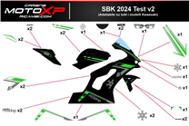 Kit adesivi compatibile con Kawasaki Zx10R 2011 - 2015 - MXPKAD17077