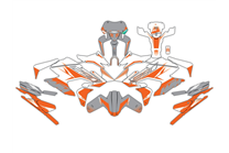 Kit adesivi compatibile con per KTM 1290 SUPER ADVENTURE S-R 2021 - 2023 - MXPKAD17184