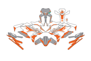 Kit adesivi compatibile con per KTM 1290 SUPER ADVENTURE S-R 2021 - 2023 - MXPKAD17184
