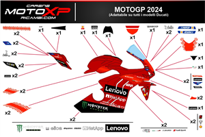 Sticker set compatible with Ducati Panigale V4 V4S V4R 2019 - 2021 - MXPKAD17224