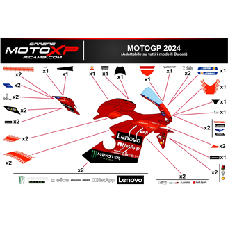 Aufkleber Satz kompatibel mit Ducati Panigale V2 2020 - 2023 - MXPKAD17227