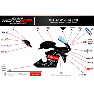 Aufkleber Satz kompatibel mit Ducati Panigale V2 2020 - 2023 - MXPKAD172233