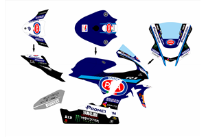 Lackierte Rennverkleidung Yamaha R1 2020 - 2024 - MXPCRV17215