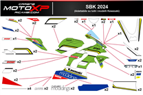 Aufkleber Satz kompatibel mit Kawasaki Zx10R 2021 - 2024 - MXPKAD17316