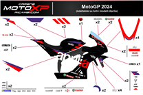 Kit adesivi compatibile con Aprilia RSV4 2015 - 2020 - MXPKAD17404
